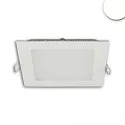 downlight square, flat, glare-reduced IP42, white dimmable