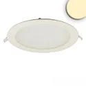 downlight flat, round, glare-reduced IP42, white dimmable
