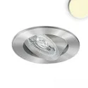 recessed luminaire SLIM68 round IP40, silver dimmable 8,6W 840lm 3000K