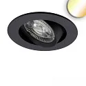 recessed luminaire SLIM68 IP40, black dimmable 5,8W 525lm 2700-5700K