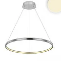 hanging luminaire RING IP20, brushed aluminium 