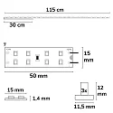 ISOLED LED module T5/T8 865 DIM MINIAMP - 115CM - 170LM/W with plug, 2-pole