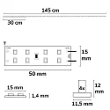ISOLED LED module T5/T8 EXCHANGE MODULE 830, 145CM, MINIAMP - 170LM/W with plug, 2-pole