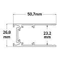 ISOLED surface-mounted track TRACK48 SURFACE 4-pole, magnetic mounting, black