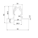 ISOLED drywall track TRACK48 DRYWALL 4-pole, magnetic mounting, black