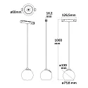 ISOLED track spot BALL FOKUS - TRACK48 (DALI) swivelling, DALI controllable, magnetic mounting IP20, black dimmable