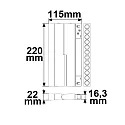 ISOLED track spot GRID SPOT 22CM - TRACK48 swivelling, switchable, with grid, magnetic mounting IP20, black 