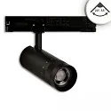 3-phase spot 24W - 20°-55° (DALI) rigid, DALI controllable, focusable IP20, black dimmable