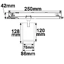 ISOLED 3-phase spot 42W - 20°-70° PHASE DIM focusable, cardanic swivelling IP20, black matt dimmable