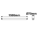 ISOLED linear luminaire HIGH PROTECTON, IP69K FOOD SAFE shockproof, switchable, wired through IP69K