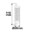 ISOLED LED linear lamp R7s 118mm 840 DIM clear 13,5W 118-1700lm 4000K 360° CRI 80-89 dimmable