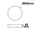 ISOLED ceiling luminaire COLOR SWITCH ROUND - Ø 60CM CCT Switch, UGR < 19, multipower IP40, black dimmable