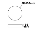 ceiling luminaire COLOR SWITCH ROUND - Ø 100CM CCT Switch, UGR < 19, multipower IP40, black dimmable