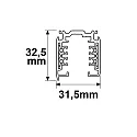 ISOLED 3-phase surface-mounted track DALI SURFACE 200CM DALI controllable