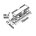 ISOLED 3-phase straight connector SURFACE (DALI) DALI controllable, electric