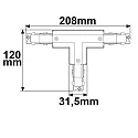 ISOLED 3-phase T-connector SURFACE (DALI) DALI controllable, protective earth left