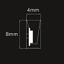 ISOLED fully siliconised LED strip NEONPRO930 CUSTOM B04H08 2-pole