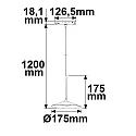 ISOLED track spot TRACK48 SHADE down, flat, rigid, switchable, magnetic mounting IP20, black 