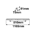 ISOLED damp-proof luminaire SL POWERSWITCH DALI - 120CM / 7-39W DALI controllable, impact resistant, multipower IP66, grey dimmable