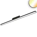 3-phase luminaire LINEAR 120CM rigid, CCT Switch, switchable, multipower, prismatic IP20, white 