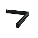 ISOLED track corner luminaire TRACK48 LINE+ DALI dimmable, horizontal, prismatic IP20, black matt dimmable