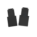 end cap TRACK48 H50 2 pcs., with cover, black