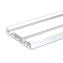 curtain rail CURTAIN 10 DOUBLE 1-fold, white