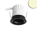 recessed spotlight BACK32 round, set back IP20, black dimmable