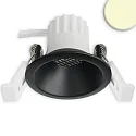 recessed spotlight BACK45 round, set back IP20, black dimmable