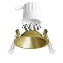 ISOLED recessed spotlight BACK45 round, set back IP20, gold dimmable