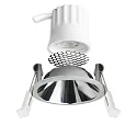 ISOLED recessed spotlight BACK45 round, set back IP20, chrome dimmable