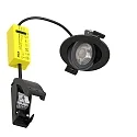 ISOLED recessed spotlight SPHERE-68 swivelling IP54, black dimmable