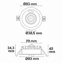 ISOLED recessed spotlight VARIO-68 IP65, black 