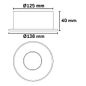 ISOLED recessed luminaire SPHERE swivelling, rotatable IP54, black dimmable 10W 500lm 2700K CRI 90-100