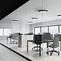 ISOLED ceiling luminaire DN400 PHASE CCT Switch, multipower IP44, black dimmable
