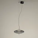 pendant luminaire PLAT RECESSED (PHASE) with shade, CCT Switch, adjustable, with diffuser IP20, black dimmable