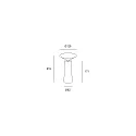 LEDS C4 table lamp COCKTAIL LED with touch dimmer, conical IP20, grey dimmable