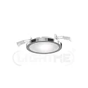 3pc. set of recessed luminaire PLANO, 1-flame, IP44, Ø 11.2cm, CCT, incl. 3x à 6W 2700K/4000K 500lm, chrome