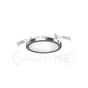 3pc. set of recessed luminaire PLANO, 1-flame, IP44, Ø 11.2cm, CCT, incl. 3x à 6W 2700K/4000K 500lm, silver leaf