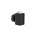 wall luminaire POWERLENS DUO up / down, direct GX53 IP20, satined, black matt