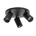 ceiling luminaire SPOTON CIRCLE 3 3 flames GU10 IP20, black