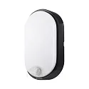 Outdoor LED panel luminaire BULKA OVAL incl. PIR sensor, IP54, 10W 4000K 700lm 120°