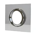 Recessed ring DECOCLIC, angular, IP20, opening Ø 6.8cm, 230V / 12 V, swiveling, incl. GU10- and GU5.3 socket, glossy chrome