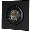 recessed housing DECOCLIC 68MM / GU10 + GU5.3 square, swivelling, black matt