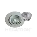 Recessed ring set DECOCLIC dim2warm, round, opening Ø 6.8cm, incl. socket + MM76742, brushed iron