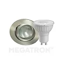 Recessed ring set DECOCLIC, round, opening Ø 6.8cm, incl. socket + MM26572 (dimmable), brushed iron