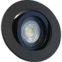 recessed luminaire DECOCLIC 68MM round, swivelling, Dim-To-Warm, set of 1 IP20, black dimmable 7