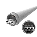 Megatron linear luminaire TIBIA 20W-60CM / 830-65 CCT Switch, impact resistant, switchable, wired through IP65