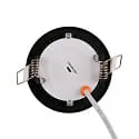 recessed downlight LED PANEL FLAT 85 R SCCT DIM C round, CCT Switch IP44, black dimmable