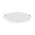 recessed downlight LED PANEL FLAT 300 R 830 350MA PRISM round, UGR < 19, excl. LED driver IP20, mat, titanium dimmable